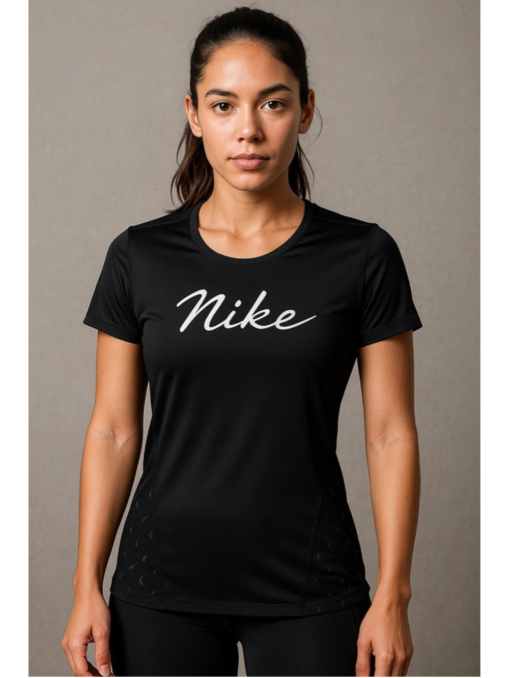 Nike Black Mesh Back Logo Tee – Size XS(b2)